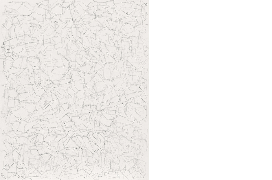 Tag VII 2016 Bleistift auf Aquarellpapier 45 375 cm